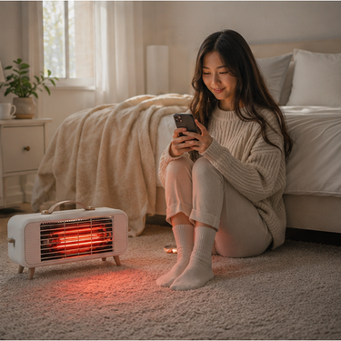 Smart Infrared Space Heater With Intelligent Thermostat And Fast Quiet Efficient Electric Fan Performance - Image 7