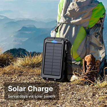 Solar Charger Power Bank With Dual USB Ports LED Flashlight And IP44 Waterproofing - Image 7