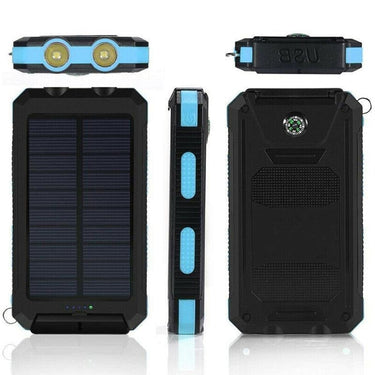 Solar Charger Power Bank With Dual USB Ports LED Flashlight And IP44 Waterproofing - Image 2