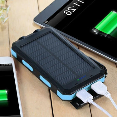 Solar Charger Power Bank With Dual USB Ports LED Flashlight And IP44 Waterproofing - Image 10