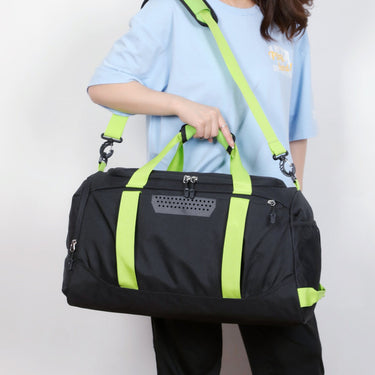 Sporty Travel Duffel Bag With Top Handles And Shoulder Strap With Or Accents - Image 8