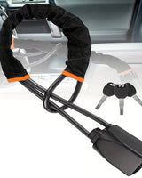 Steering Wheel Lock With Braided Steel Cable Anti-Theft Vehicle Security Device - Image 1