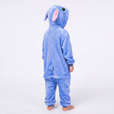 Stitch Onesie Pajama with Comfortable Fitted Hood and Floppy Ears - angle