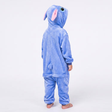 Stitch Onesie Pajama with Comfortable Fitted Hood and Floppy Ears - angle