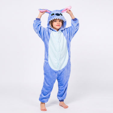Stitch Onesie Pajama with Comfortable Fitted Hood and Floppy Ears - studio