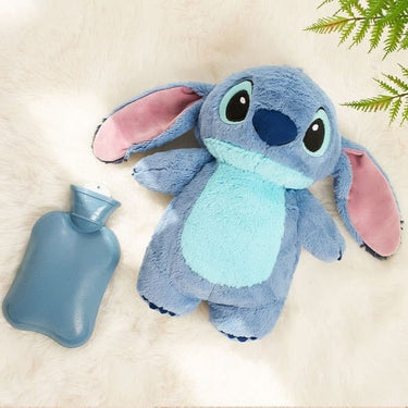 Stitch Plush Hot Water Bottle With Removable Rubber Insert Soft & Cozy Warmer - Image 1