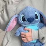 Stitch Plush Hot Water Bottle With Removable Rubber Insert Soft & Cozy Warmer - Image 7