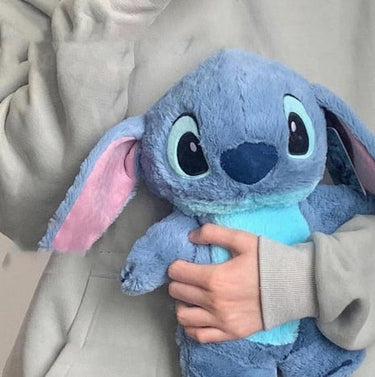 Stitch Plush Hot Water Bottle With Removable Rubber Insert Soft & Cozy Warmer - Image 7