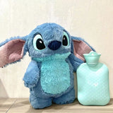 Stitch Plush Hot Water Bottle With Removable Rubber Insert Soft & Cozy Warmer - Image 5