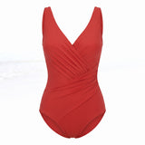 Swimsuit Flattering One-Piece V-Neck - studio