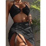 Swimwear Adjustable Bikini Set Ring-Detail - Image 1