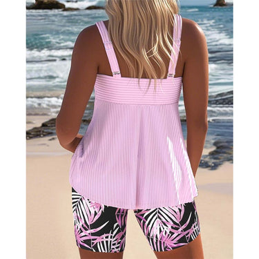 Three Piece Bikini Set Adjustable Tankini Sweetheart Neck - Image 4