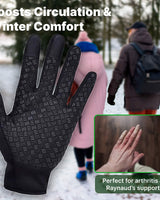 USB Heated Gloves Women Thermal Ladies Winter Snow Ski Cycling With Touchscreen Fingertips And Windproof Wrist Zipper - Image 6