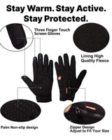 USB Heated Gloves Women Thermal Ladies Winter Snow Ski Cycling With Touchscreen Fingertips And Windproof Wrist Zipper - Image 7