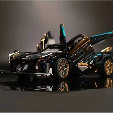 V12 Model Car Building Block Set With Working Steering And Suspension - Image 6