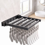 Clothes Drying Rack with Space-Saving Foldable and Clip-On - Black