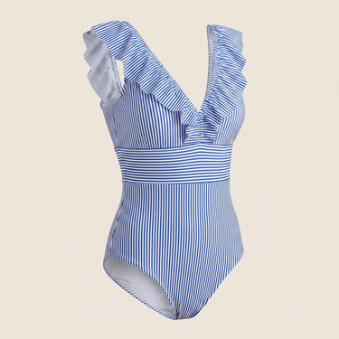Women's One Piece Swimsuit Flattering Monokini V-Neck - Black