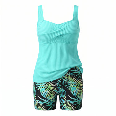 Women's Tankini Set Flattering Two Piece Twist-Front - Pink