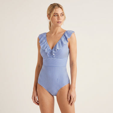 Women's One Piece Swimsuit Flattering Monokini V-Neck - Rose
