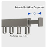 Wall Mounted Clothes Rack With Retractable 3-Tier Bar And Space-Saving Design For Drying Clothes Efficiently - Image 11