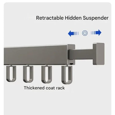 Wall Mounted Clothes Rack With Retractable 3-Tier Bar And Space-Saving Design For Drying Clothes Efficiently - Image 11