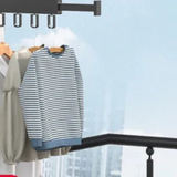 Wall Mounted Clothes Rack With Retractable 3-Tier Bar And Space-Saving Design For Drying Clothes Efficiently - Image 4