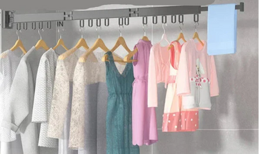 Wall Mounted Clothes Rack With Retractable 3-Tier Bar And Space-Saving Design For Drying Clothes Efficiently - Image 6
