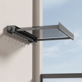 Wall Mounted Drying Rack Foldable Design With Mesh Surface And Hooks For Clothes And Shoes Storage - Image 6