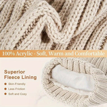Winter Set with Comfortable Knit Fabric and Touchscreen Gloves - Image 4