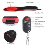 Wireless Heated Shoe Insoles With Remote Control And Arch Support Cushioned Red Foam Base - Image 4