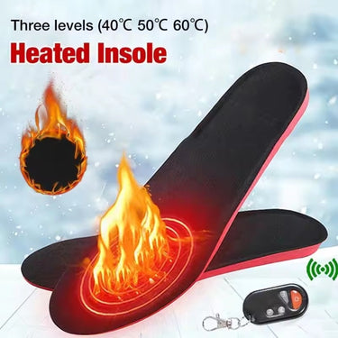 Wireless Heated Shoe Insoles With Remote Control And Arch Support Cushioned Red Foam Base - Image 3