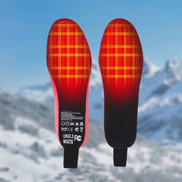 Wireless Heated Shoe Insoles With Remote Control And Arch Support Cushioned Red Foam Base - Image 7