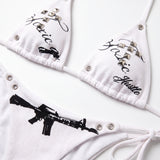 Women's Bikini Set Adjustable Two-Piece Triangle Tie-Side - detail