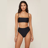 Women's Bikini Set Flattering High-Waist Solid Strappy - hero