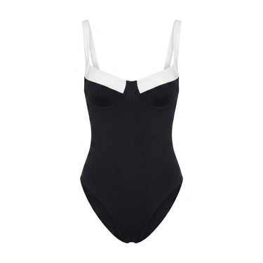 Women's One Piece Swimsuit Supportive Monokini V-Neck - studio