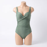 Women's One Piece Swimsuit Flattering Monokini Ruched - studio