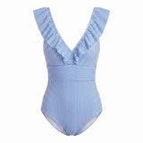 Women's One Piece Swimsuit Flattering Monokini V-Neck - studio