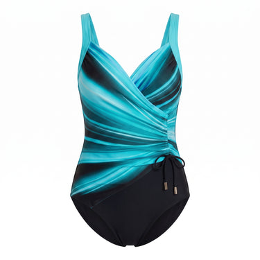 Swimsuit Shaping Wrap-Front One-Piece Drawstring-Side - studio