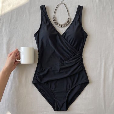 Women's Swimwear Flattering One-Piece Swimsuit V-Neck - scale