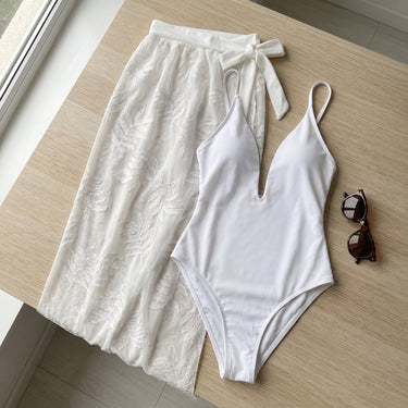 Women's Swimwear Flattering Plunge Swimsuit V-Neck - scale