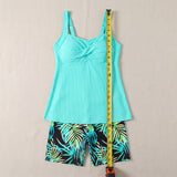 Women's Tankini Set Flattering Two Piece Twist-Front - scale