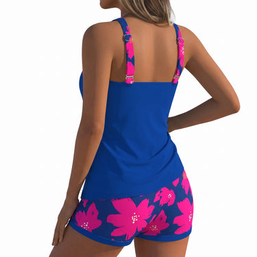 Women's Tankini Swimsuit Relaxed Set Floral-Print - angle