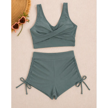 Women's Bikini Set Adjustable Swim Shorts Ruched - Image 5
