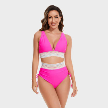 Women's Bikini Set Flattering High-Waist Two-Piece V-Neck - Image 11