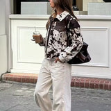 Women's Cow Print Pattern Statement Jacket