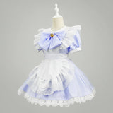 Women's Halloween Costume Dress French Maid With Apron And Puff Sleeves For Plus Size Party Charming Design - Image 1