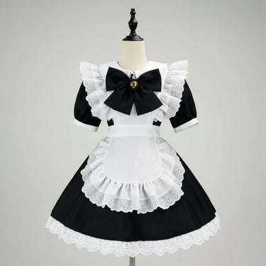 Women's Halloween Costume Dress French Maid With Apron And Puff Sleeves For Plus Size Party Charming Design - Image 10