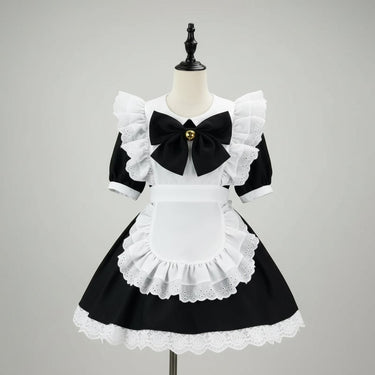 Women's Halloween Costume Dress French Maid With Apron And Puff Sleeves For Plus Size Party Charming Design - Image 8