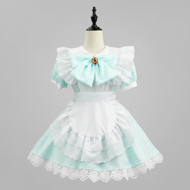 Women's Halloween Costume Dress French Maid With Apron And Puff Sleeves For Plus Size Party Charming Design - Image 4