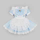 Women's Halloween Costume Dress French Maid With Apron And Puff Sleeves For Plus Size Party Charming Design - Image 5